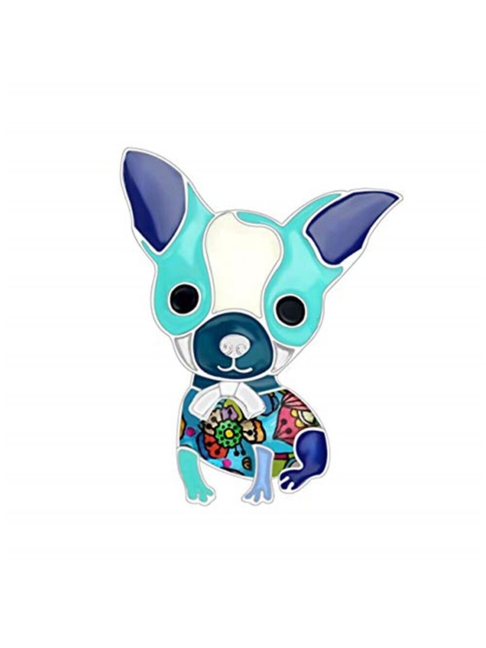 DOWAY Enamel Cartoon Chihuahua Brooch Pins for Women Badges Clothing Bags
